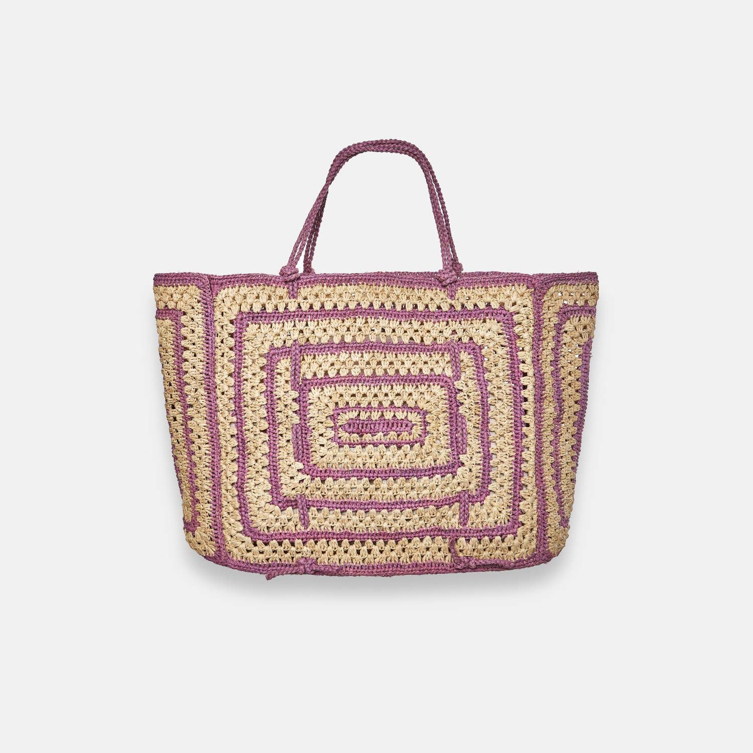 COCO BAG SS24 - Sac fourre-tout en raphia bicolore - Sans-Arcidet