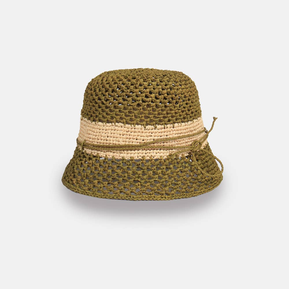 Marseille - Bonnet en raphia bicolore - Sans-Arcidet