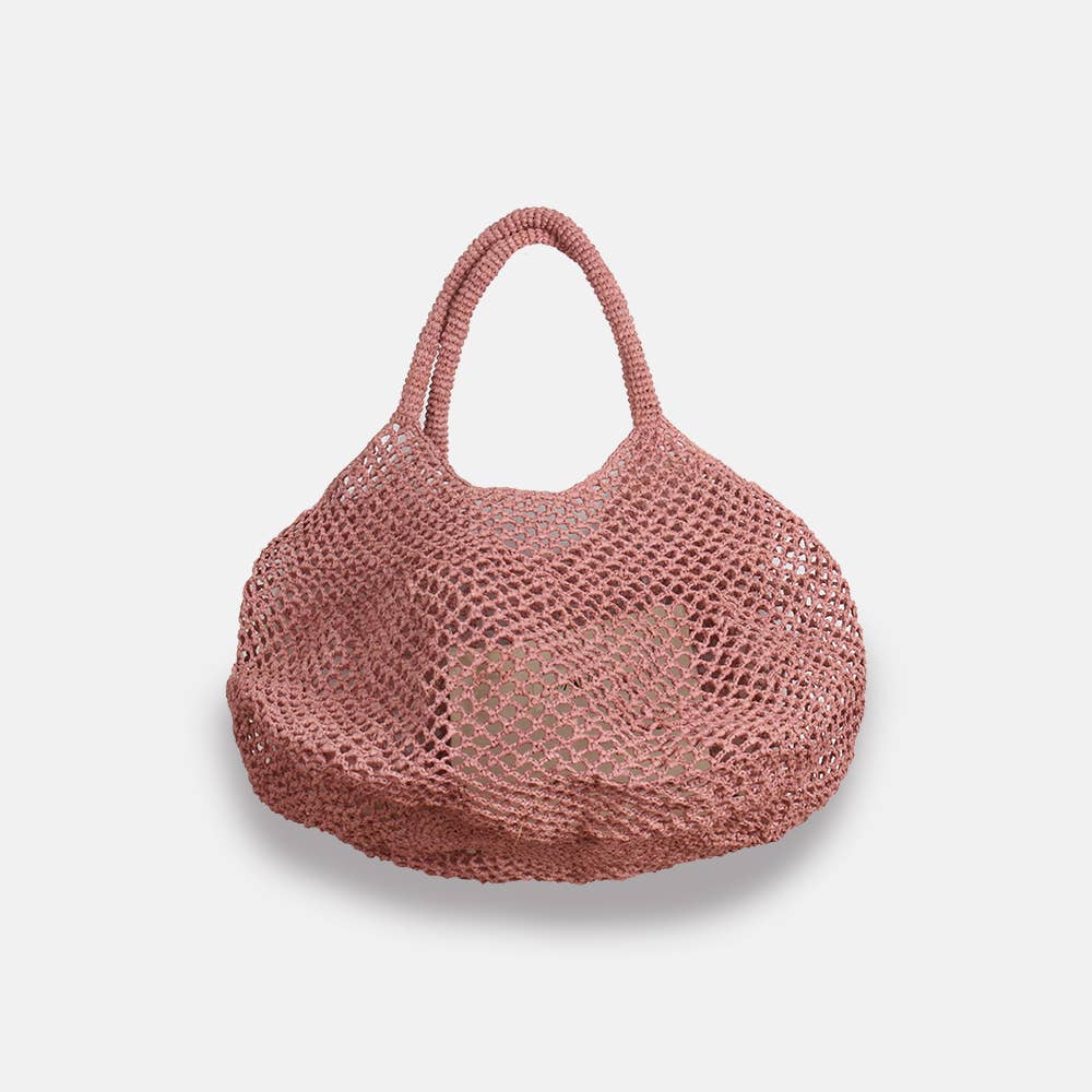 Mamabe SS23 - Sac à bandoulière en raphia ajouré - Sans-Arcidet
