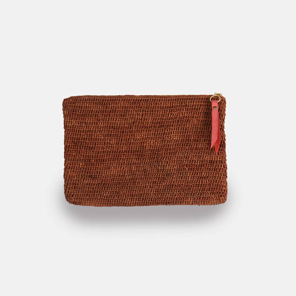 River MA SS23 - Pochette en raphia à mailles serrées - Sans-Arcidet