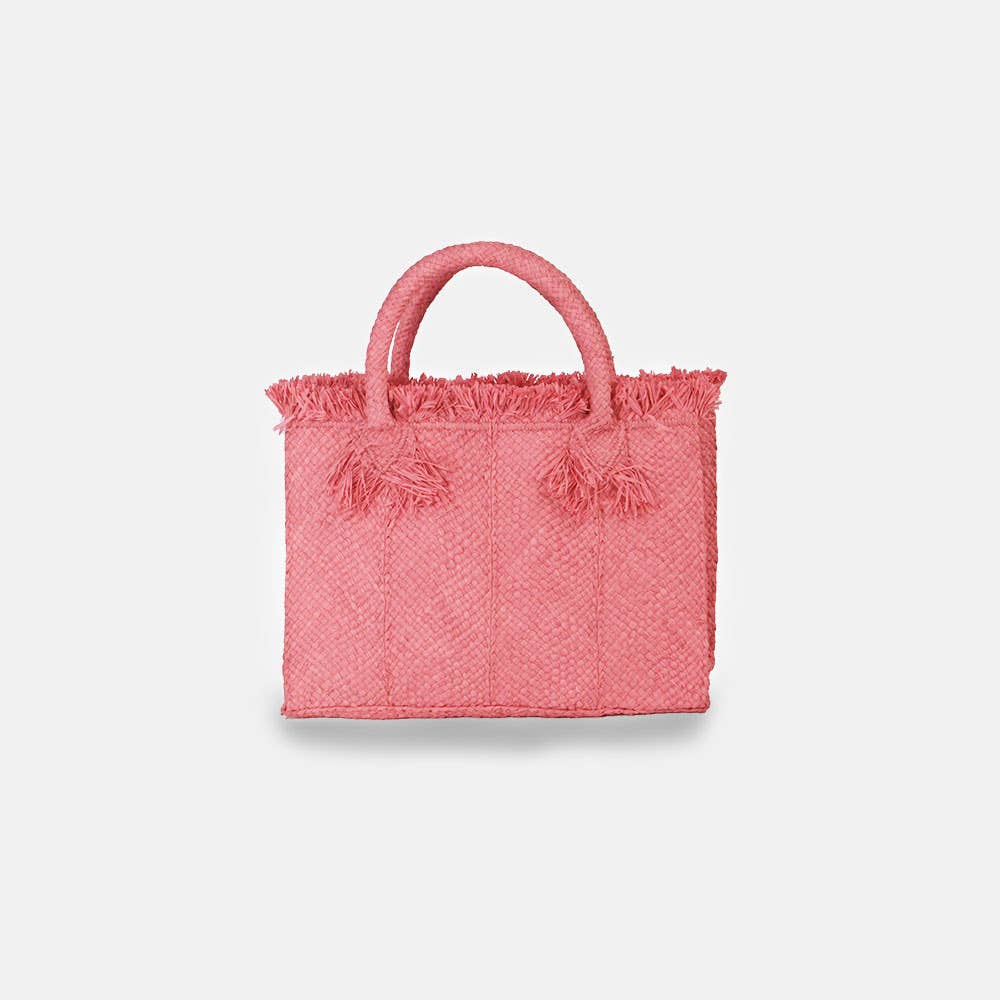 Georges SS22 - Sac rectangulaire uni en raphia - Sans-Arcidet