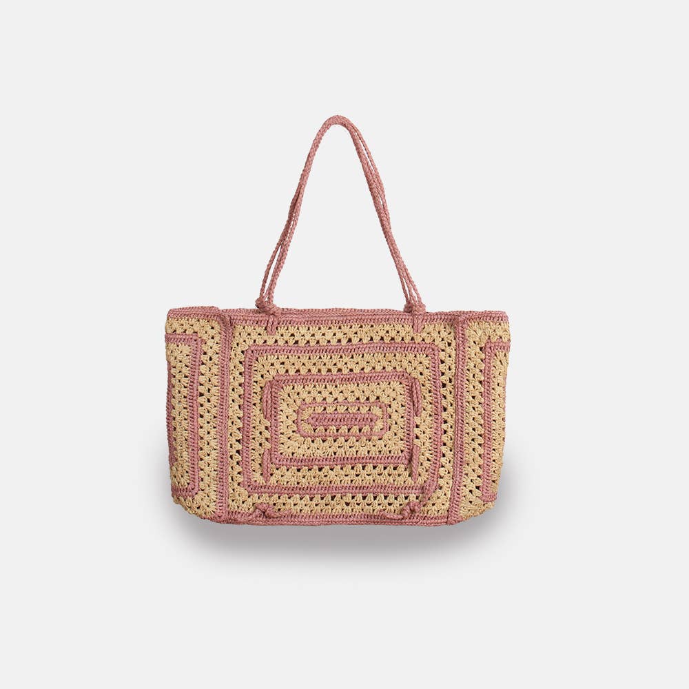 Coco SS23 - Sac fourre-tout en raphia bicolore - Sans-Arcidet