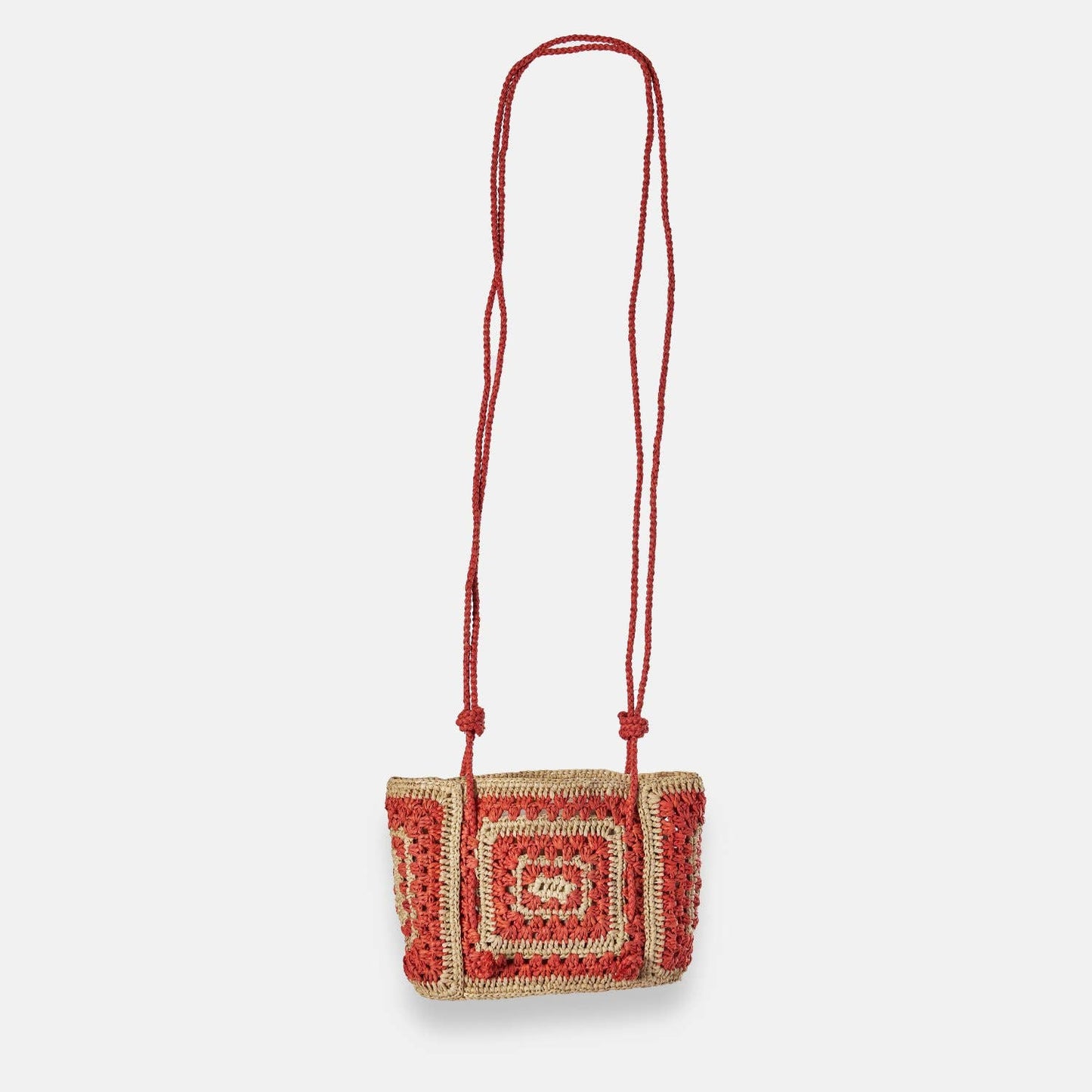 COCO MINI SS24 - Sac à bandoulière bicolore en raphia - Sans-Arcidet