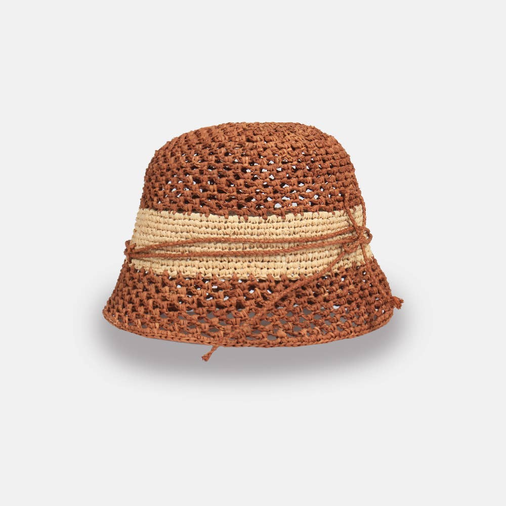 Marseille - Bonnet en raphia bicolore - Sans-Arcidet