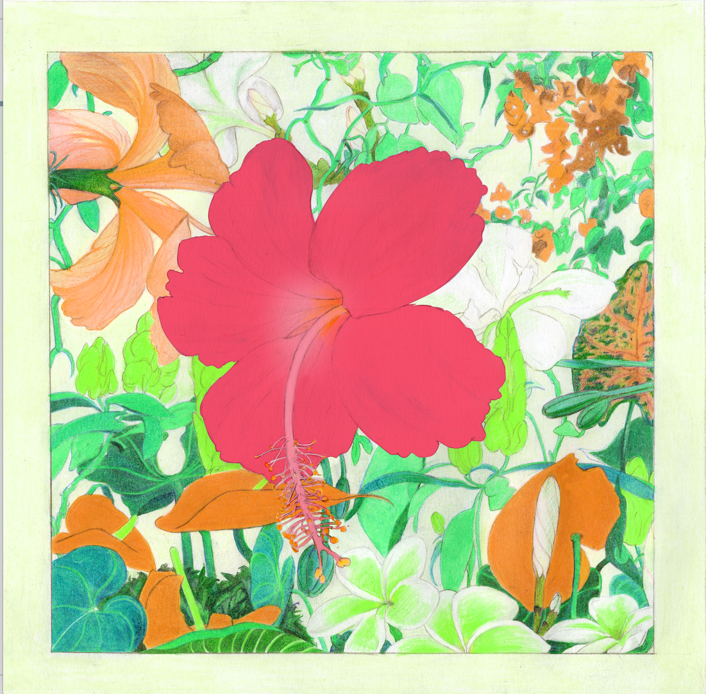 Azalée SS23 - Écharpe en soie à imprimé floral - Sans-Arcidet