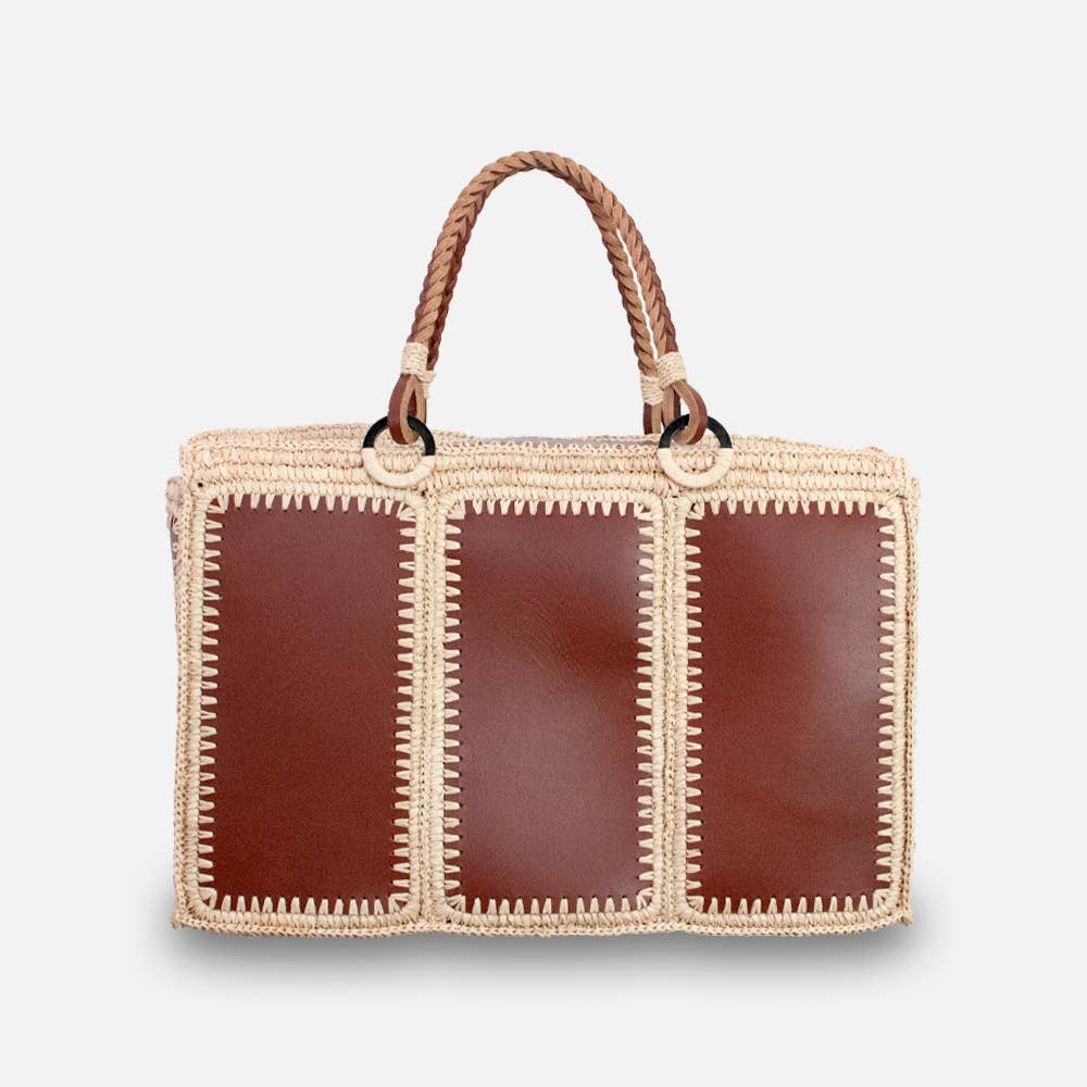 Barnabe - Sac en raphia et cuir