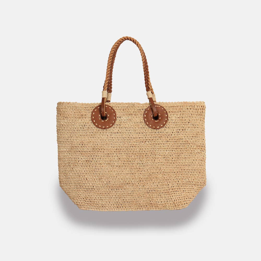Beby MA-D SS23 - Panier en raphia en maille serrée à poignée tressée - Sans-Arcidet