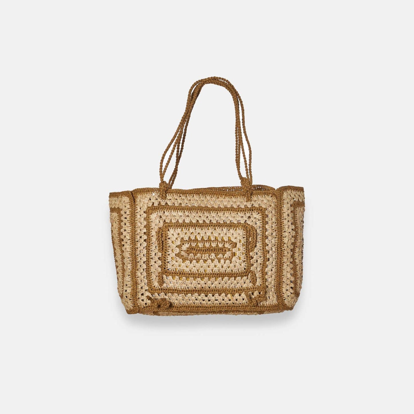 COCO BAG SS24 - Sac fourre-tout en raphia bicolore - Sans-Arcidet