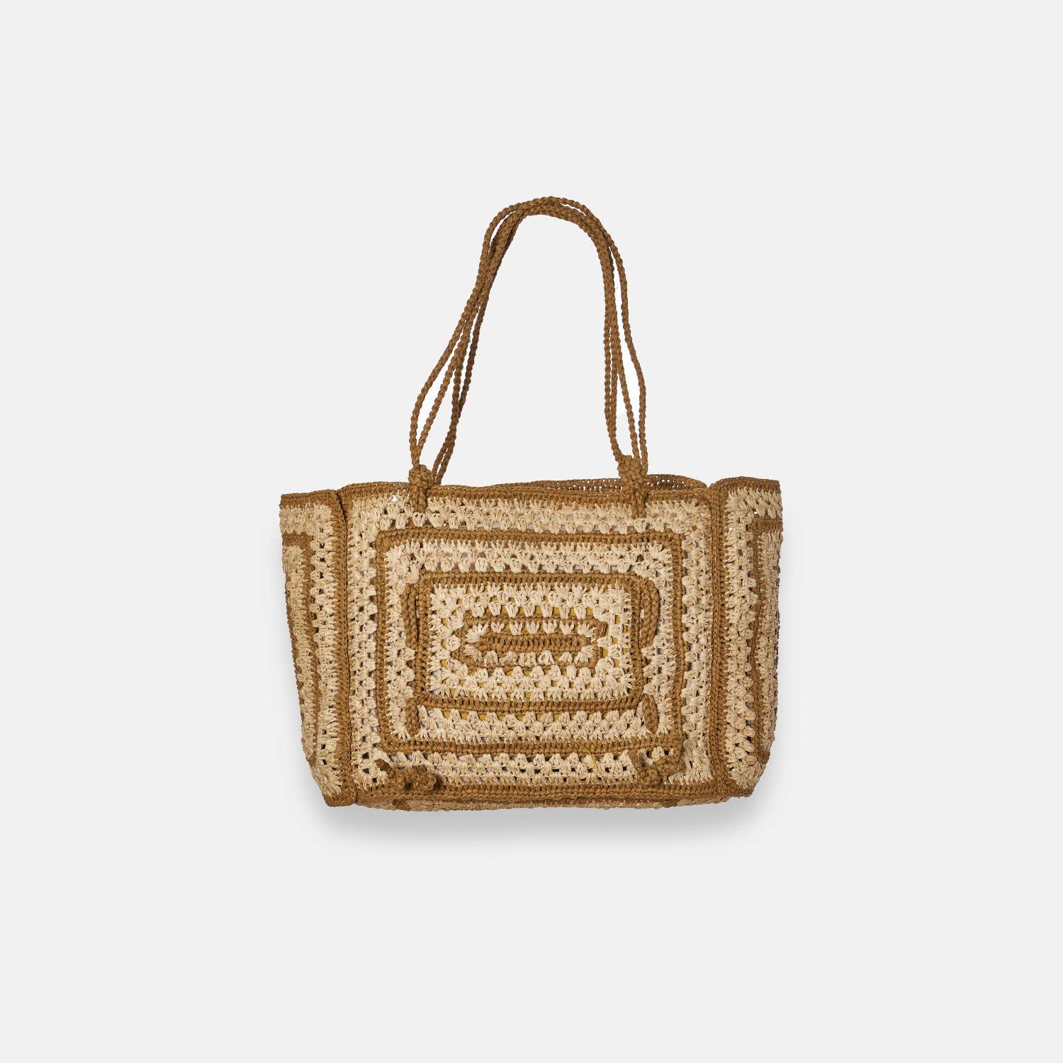 COCO BAG SS24 - Sac fourre-tout en raphia bicolore - Sans-Arcidet