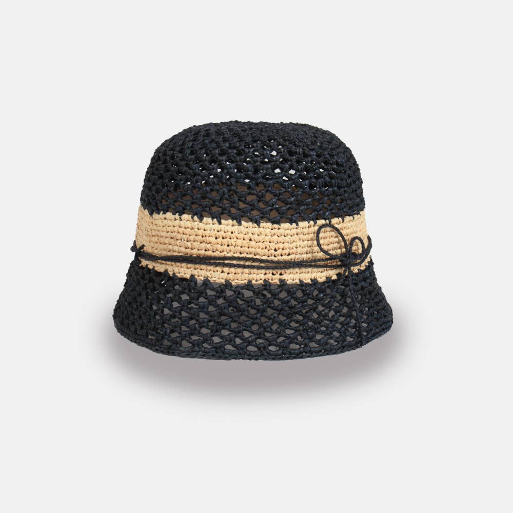 Marseille - Bonnet en raphia bicolore - Sans-Arcidet