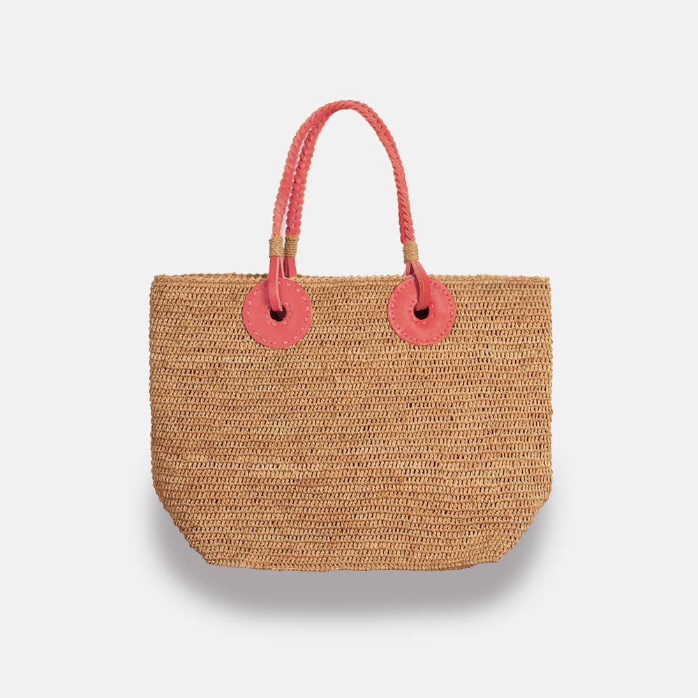 Beby MA-D SS23 - Panier en raphia en maille serrée à poignée tressée - Sans-Arcidet