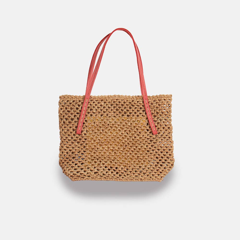 Beby Lacy SS23 - Panier classique en raphia ajouré - Sans-Arcidet