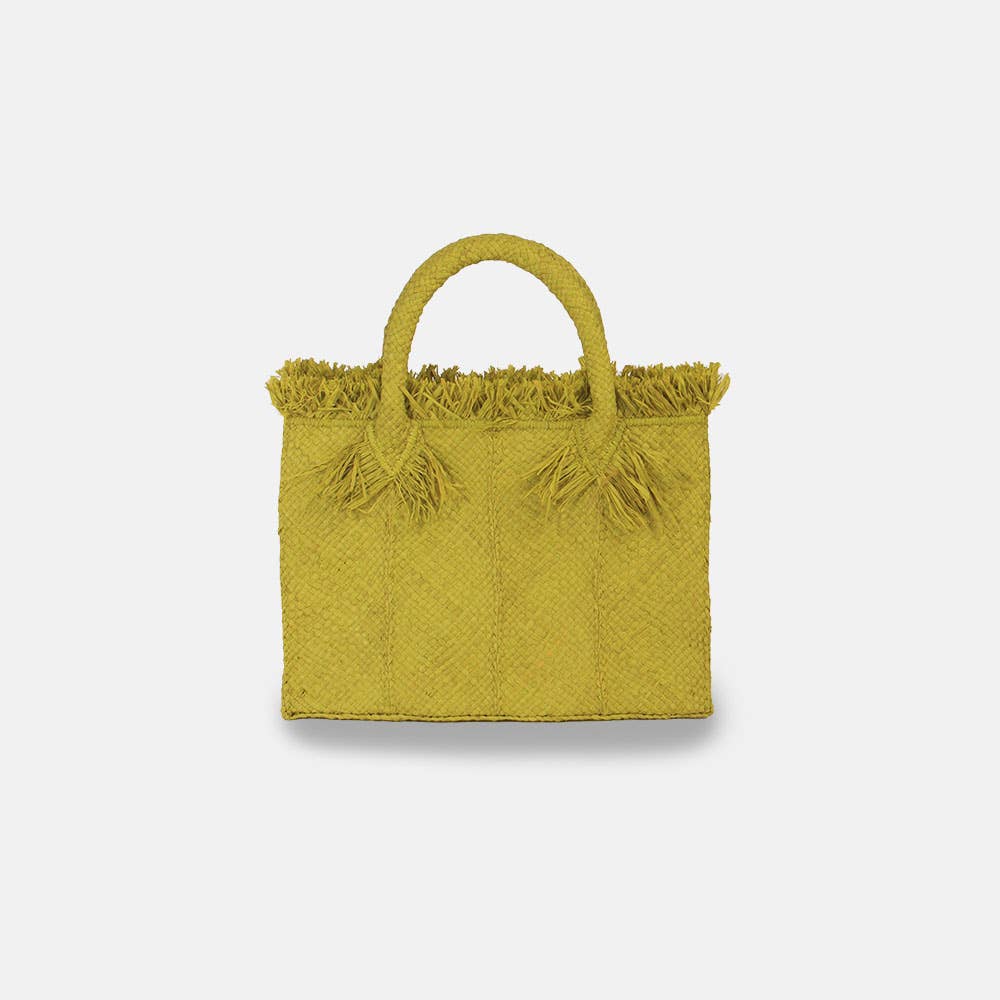 Georges SS22 - Sac rectangulaire uni en raphia - Sans-Arcidet