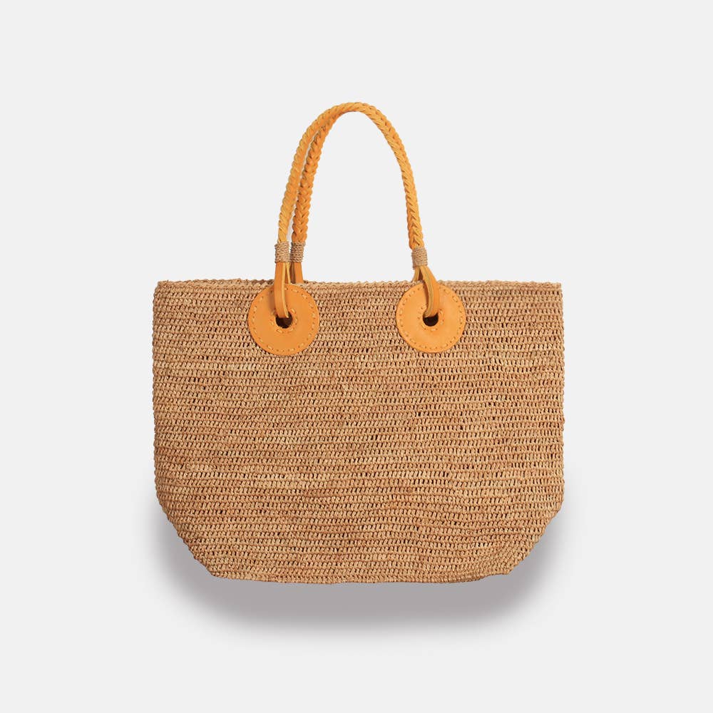 Beby MA-D SS23 - Panier en raphia en maille serrée à poignée tressée - Sans-Arcidet