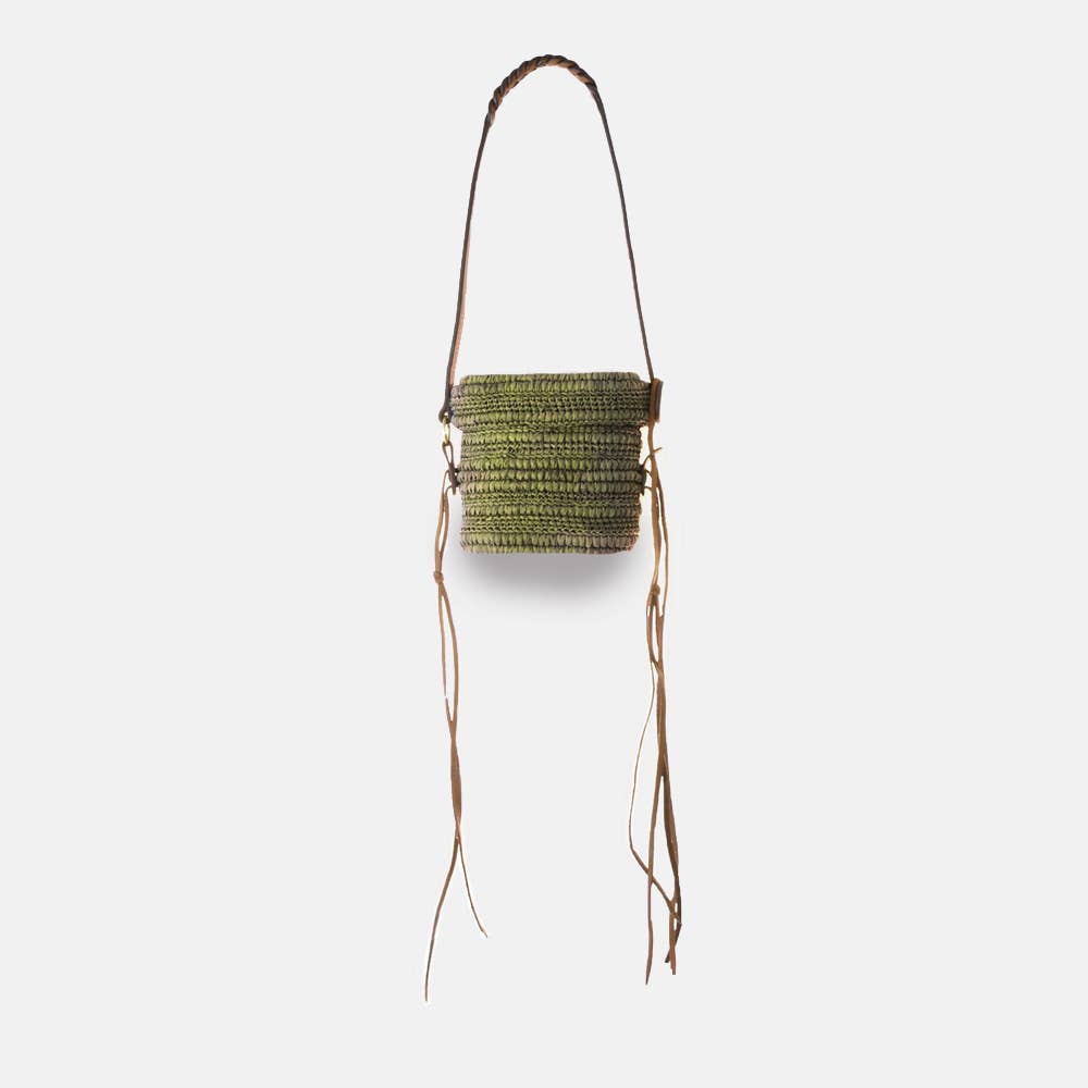 Boris SS23- Sac en raphia à poignée tressée - Sans-Arcidet