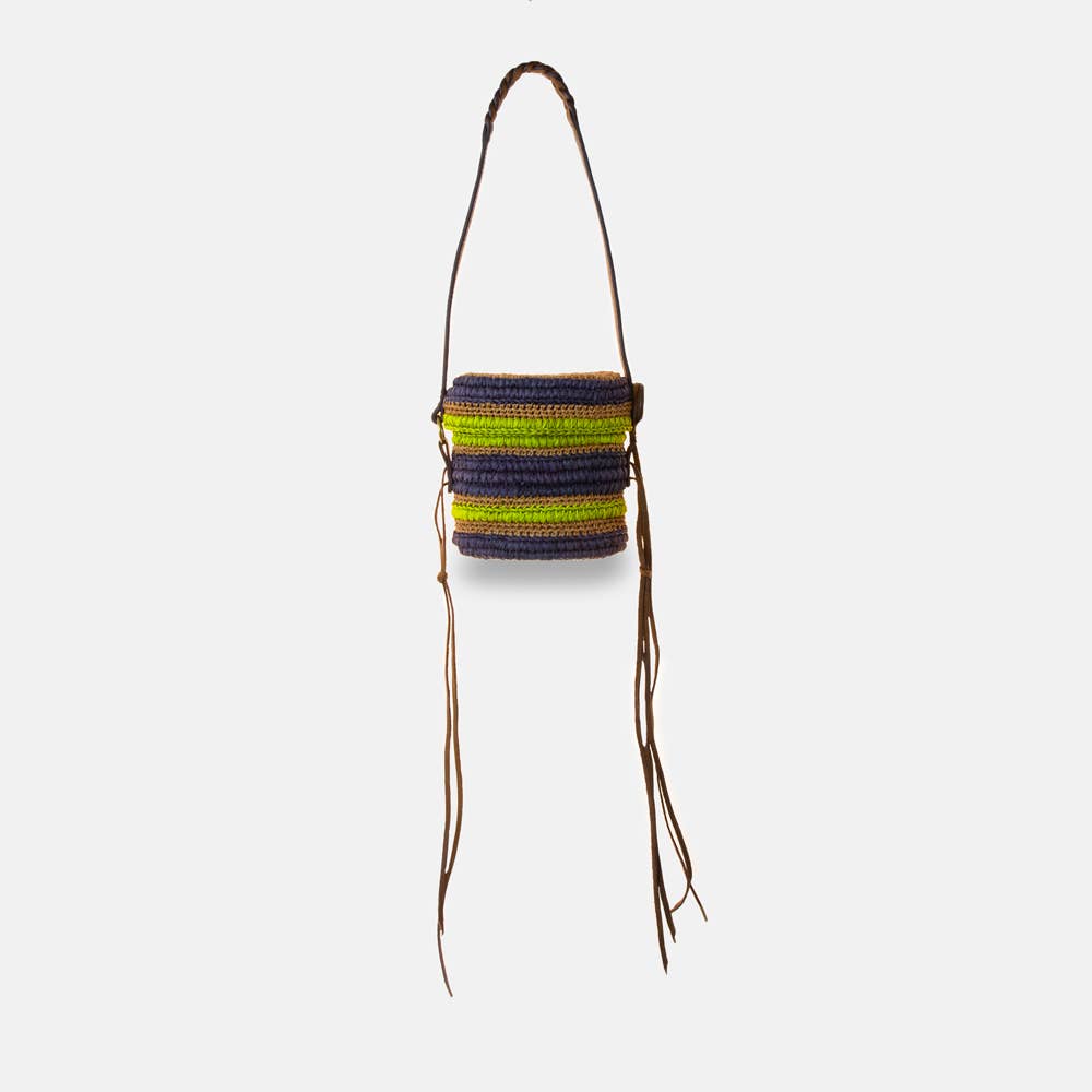 Boris SS22 - Sac en raphia à poignée tressée - Sans-Arcidet