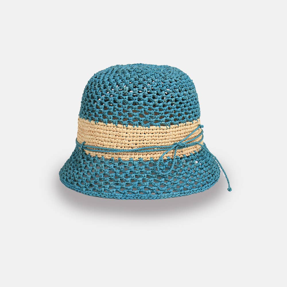 Marseille - Bonnet en raphia bicolore - Sans-Arcidet