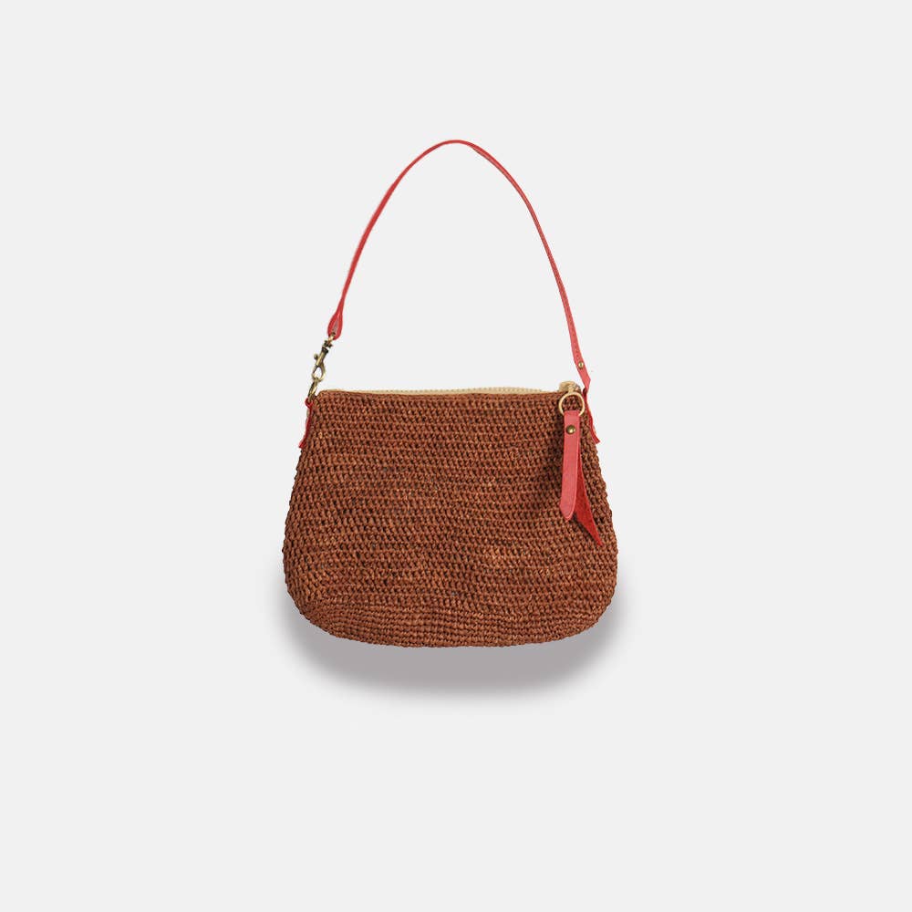 Balagan MA SS23 - Sac à bandoulière en raphia à mailles serrées