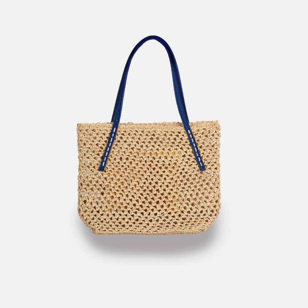 Beby Lacy SS23 - Panier classique en raphia ajouré - Sans-Arcidet