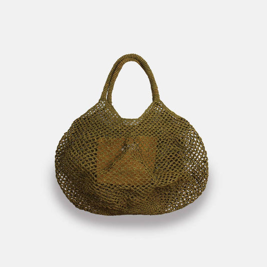 Mamabe SS23 - Sac à bandoulière en raphia ajouré - Sans-Arcidet