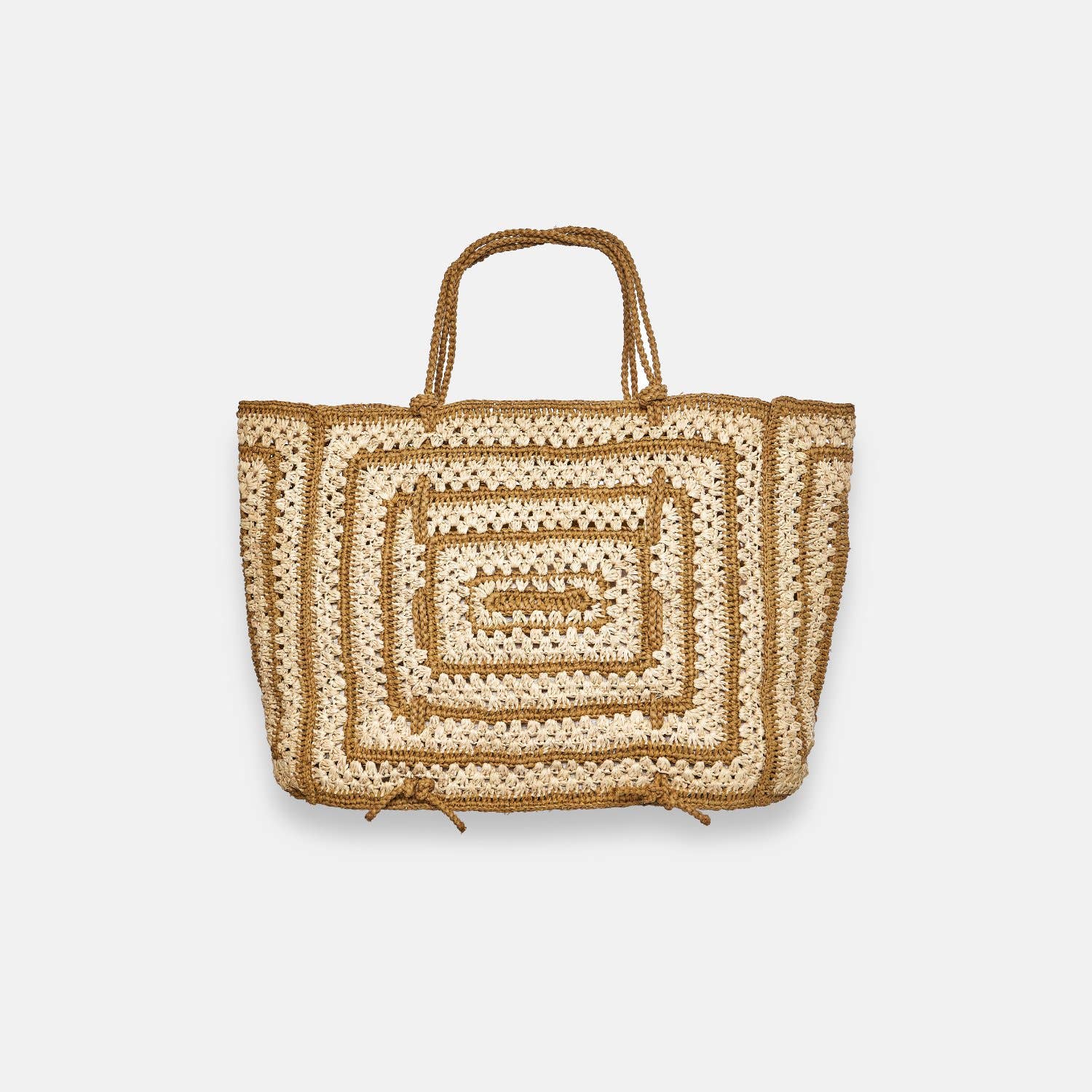 COCO BAG SS24 - Sac fourre-tout en raphia bicolore - Sans-Arcidet