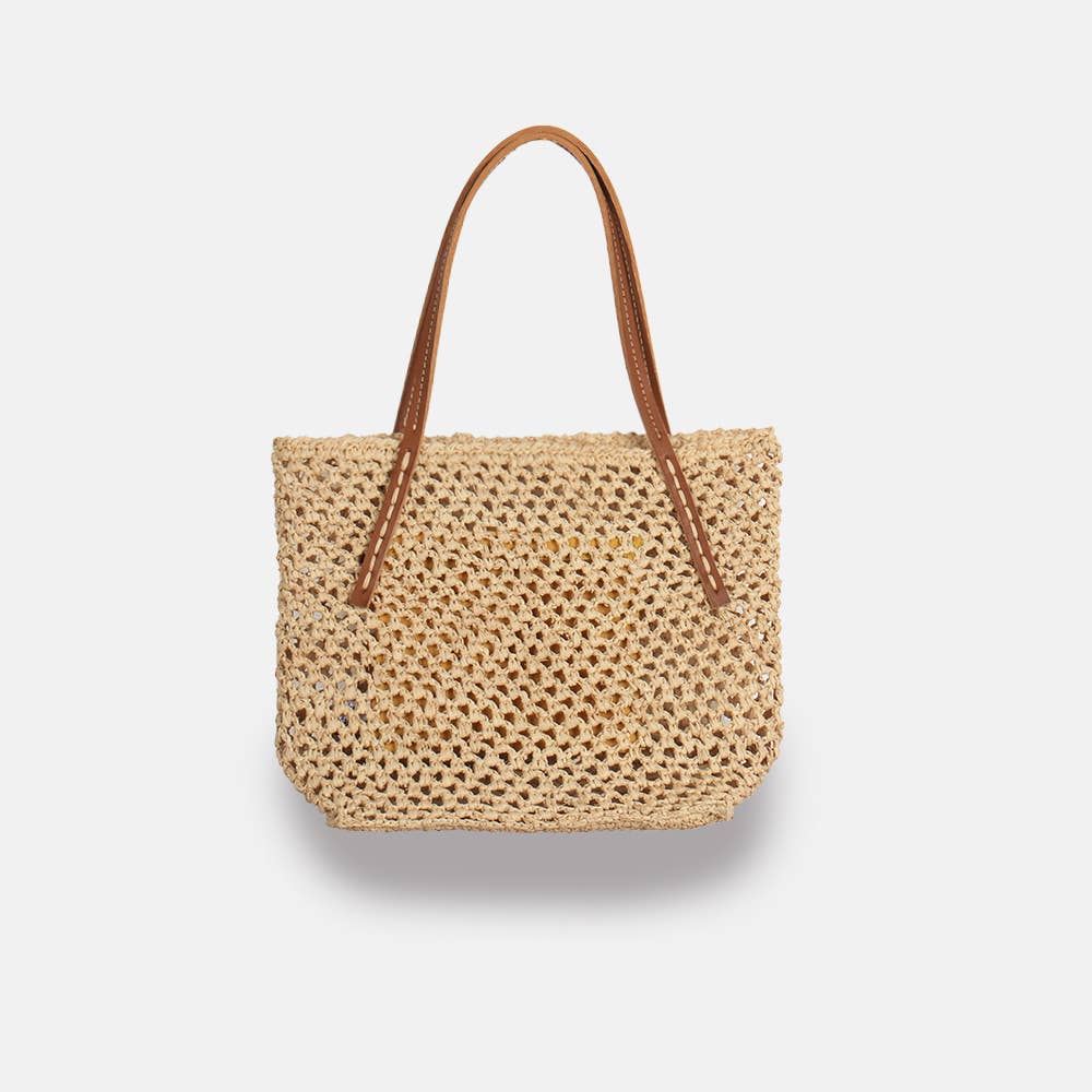 Beby Lacy SS23 - Panier classique en raphia ajouré - Sans-Arcidet