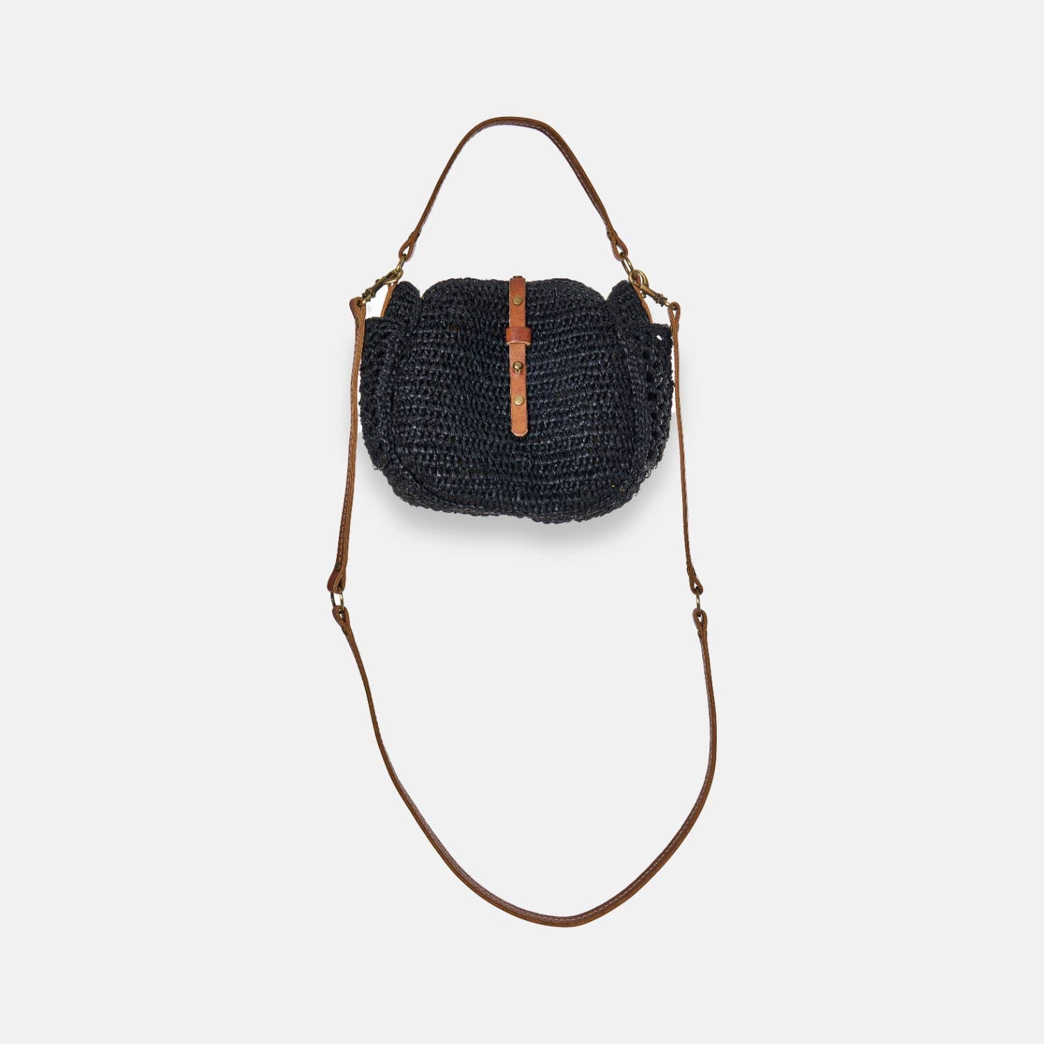 SAM MINI SS24 - Mini sac à bandoulière en raphia - Sans-Arcidet